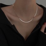 银蛇链工厂-S925纯银蛇骨链女士锁骨银项链