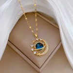 Choker Necklace Manufacturer - Wholesale Tarnish Free 18k Gold Plated Starry Planet Pendant