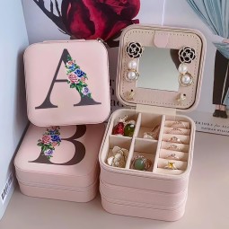 Portable Storage Manufacturer - YIYUN Wholesale Portable Mirror PU Printed 26 Letter Storage Box
