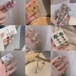 Butterfly Earrings Supplier - Fashion S925 Silver Needle Earrings Butterfly Pearl Studs Diamond