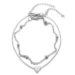 Gold Anklet Supplier - Women Leg Chain Anklet Bohemian Layered Heart 18k Gold Alloy Anklet