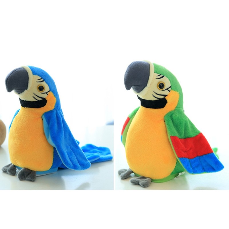 Talking Parrot Factory - Kawaii Electric Talking Parrot Stuffed Plush Toy Bird Repeat Speech