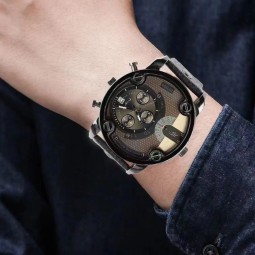 European Watch Supplier - Atmospheric Round Dial Fashion Large High-grade Belt European Watch