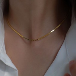 Silver Snake Chain Factory - S925 Sterling Silver Snake Chain Women Collarbone Silver Necklace