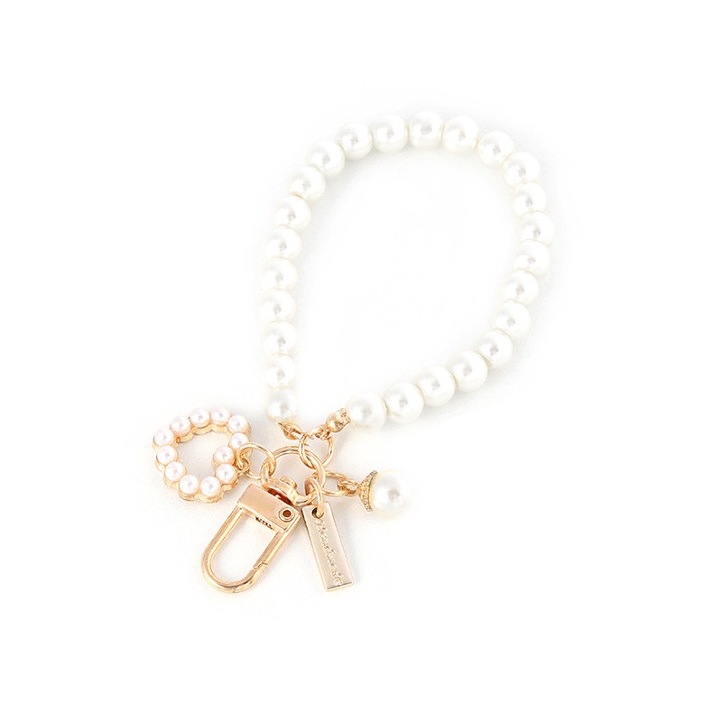 Pearl Bracelet Keychain Manufacturer - Creative Imitation Pearl Love Bracelet Key Chain Gift