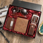 Watch Set Factory - 6pcs/set Luxury Watch With Wallet Belt Tie Perfume Pen Set for Men