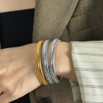 Double Layer Manufacturer - 2024 New Fashion Water Drop Zircon Gold Wire Chain Double Layer