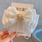 Hair Band Manufacturer - 2024 New Design Bow Ties Hair Clips Pearl Children's Hair Band