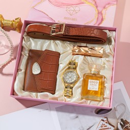 Women Watch Set Supplier - Hot Sale Fashion Women Watch Set With Wallet Sunglasses for Gifts
