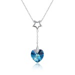 Amethyst Pendant Supplier - Non Tarnish S925 Silver Amethyst Pendant Necklace Star Heart Collar