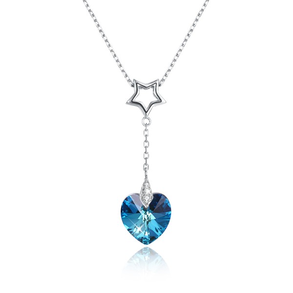 Amethyst Pendant Supplier - Non Tarnish S925 Silver Amethyst Pendant Necklace Star Heart Collar