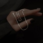 Sparkling Necklace Manufacturer - New Fashion 925 Sterling Silver Sparkling Clavicle Choker Necklace