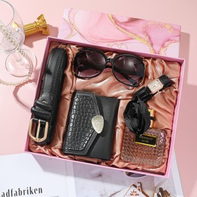 Women Gift Set Supplier - 5pcs/set Watch With Wallet Sunglasses Belt Perfume Set for Women