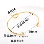 Heart Bracelet Factory - Minimalist Heart-tied Titanium Steel Bracelet Waterproof Adjustable