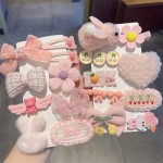 Resin Bow Factory - 5pcs/set Children's Colorful Cute Resin Bow Tie Hair Clip Girls Bangs Clip