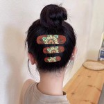 Sunflower Hair Clip Factory - 3pcs/set Vintage Multicolor Sunflower Cow Head Hair Clip