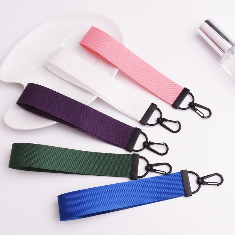 Yarn Keychain Manufacturer - Personality Creative Pure Yarn-dyed Belt Key Chain Print Bag