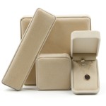 Jewelry Box Manufacturer - Custom Logo Lint Jewelry Box Packaging Necklace Earring Bracelet Set