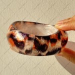 Acrylic Bracelet Supplier - Wholesale Fashion Minimalist Leopard Print Geometric Bangle for Women