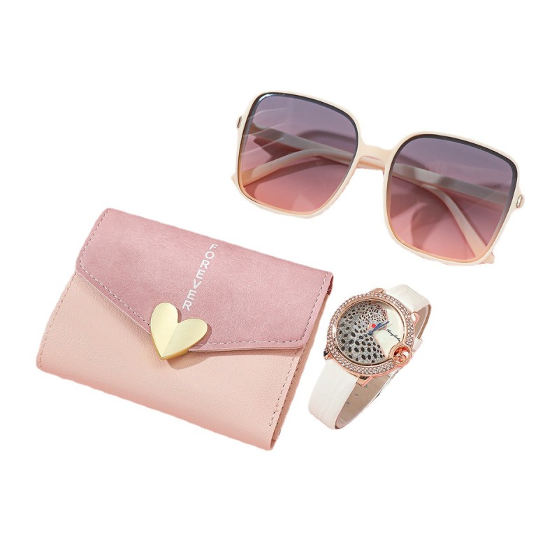 Ladies Watch Set Manufacturer - Well Packaged Watch With Wallet Sunglasses Women Set Gift