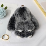 Rabbit Keychain Factory - Real Fluffy Rabbit Fur Pompon Bunny Keychain Trinket Toy Gift