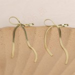 Bow Earrings Factory - Wholesale Lightweight Stainless Steel Bow 18k Gold Plated Tassel Earring