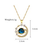 Choker Necklace Manufacturer - Wholesale Tarnish Free 18k Gold Plated Starry Planet Pendant