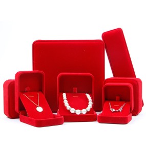 Jewelry Box Manufacturer - Custom Logo Lint Jewelry Box Packaging Necklace Earring Bracelet Set