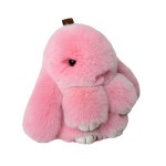 Rabbit Keychain Factory - Real Fluffy Rabbit Fur Pompon Bunny Keychain Trinket Toy Gift