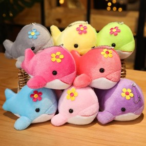 Whale Plush Keychain Supplier - Kawaii 10cm Cute Whale Plush Key Chain Kids Toys Gift