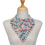 Coral Necklace Supplier - In Stock Handmade Wood Beaded Africa Choker Necklace for Women