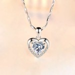 Heart Pendant Manufacturer - Elegant Heart Pendant 925 Silver Zircon Gemstone Wedding Jewelry