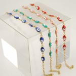 Devil's Eye Bracelet Manufacturer - Charm Colored Devil's Eye Round Glass Bead Stainless Steel