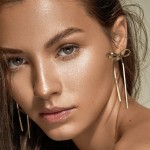 Bow Earrings Factory - Wholesale Lightweight Stainless Steel Bow 18k Gold Plated Tassel Earring