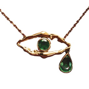 Devil's Eye Supplier - High Quality Waterproof Devil's Eye Emerald Female Water Drop Necklace