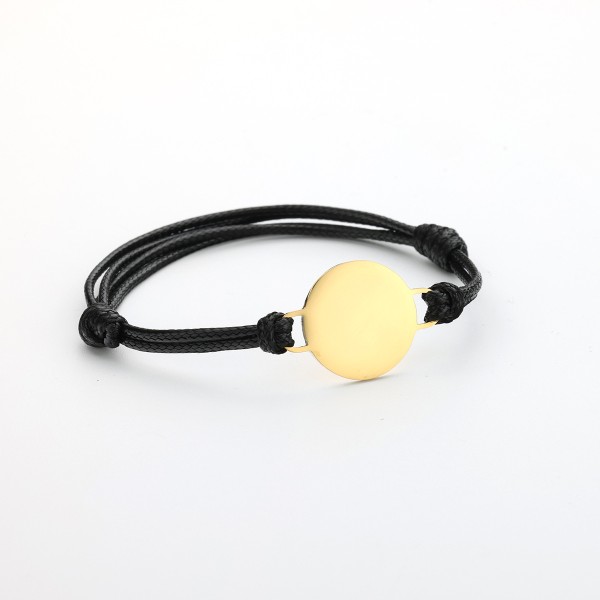Bead Necklace Supplier - Simple Stainless Steel Round Bead Necklace 18k Gold Plated Collarbone