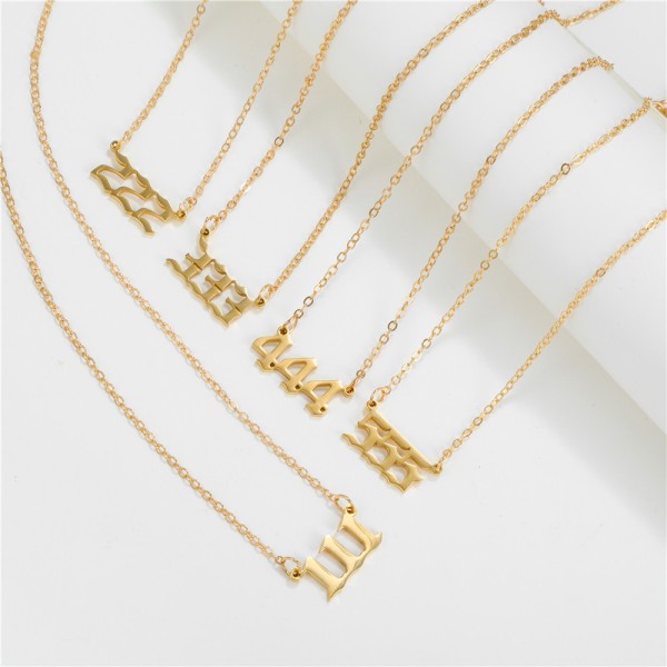 Digital Necklace Factory - Angel Digital Necklace with Diamond Pendant Waterproof Non-fading