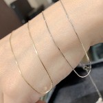 Snake Chain Manufacturer - S925 Silver Sterling Snake Chain Thin Clavicle Sparkling Necklace