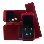 Jewelry Box Manufacturer - Custom Logo Lint Jewelry Box Packaging Necklace Earring Bracelet Set
