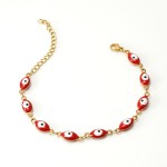 Devil's Eye Bracelet Manufacturer - Charm Colored Devil's Eye Round Glass Bead Stainless Steel