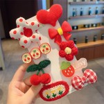Resin Bow Factory - 5pcs/set Children's Colorful Cute Resin Bow Tie Hair Clip Girls Bangs Clip