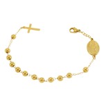 Religious Bracelet Supplier - European American Religious Beaded Stainless Steel Cross Bracelet