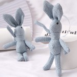 Easter Bunny Factory - Hot Sale Cute Soft Lace Dress Rabbit Stuffed 20cm Portable Easter Bunny