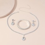 Jewelry Sets Manufacturer - Wholesale Fashion Women Fine Jewelry Zircon Crystal Waterdrop Set