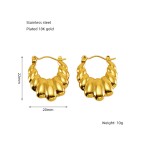Hoop Earring Factory - 2024 New Design 18k Gold Plated Heart Evil Eye Hoop Earring for Women