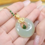 Jade Charm Necklace Supplier - In Stock Hetian Jade Charm Pendant Clavicle Chain Jewelry