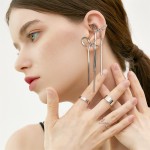 Bow Earrings Factory - Wholesale Lightweight Stainless Steel Bow 18k Gold Plated Tassel Earring