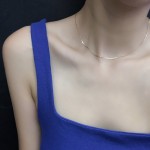 Snake Chain Manufacturer - S925 Silver Sterling Snake Chain Thin Clavicle Sparkling Necklace