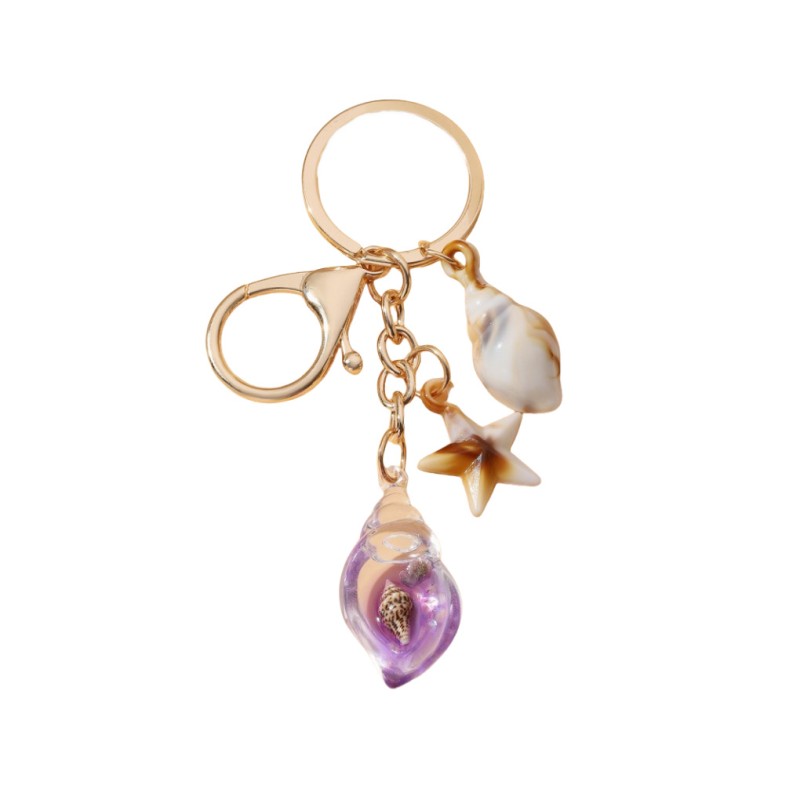 Luminous Keychain Factory - New Hot Selling Seaside Holiday Luminous Conch Key Chain Acrylic