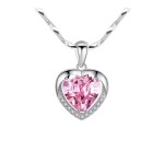 Heart Pendant Manufacturer - Elegant Heart Pendant 925 Silver Zircon Gemstone Wedding Jewelry